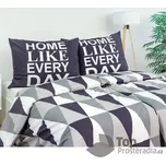 Prodloužené bavlněné povlečení 140x220+70x90 Home grey