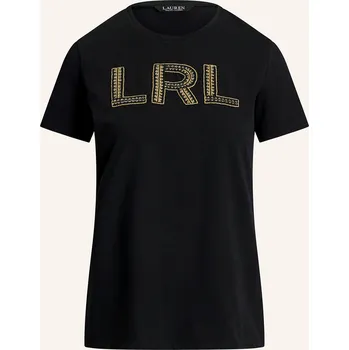 Dámské tričko Lauren Ralph Lauren Dámské Tričko S Ozdobnými Kamínky, černá, 42