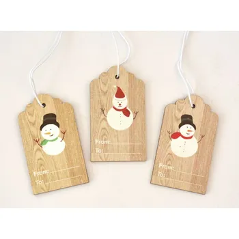 Vánoce Canea Polsko Dřevěné vánoční jmenovky - motiv A 4,2 x 7,4 cm 1 ks