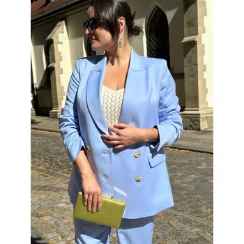 Dámské sako Sako Tova Firo modré prodloužené Velikost: 40