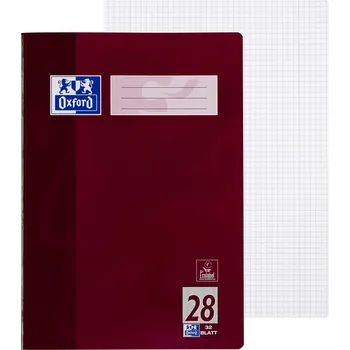 Sešit Oxford A4 School sešit 32 stran 90 g/m² Optic Paper Lines 28 Čtvereček s dvojitým okrajem Balení 10 kusů