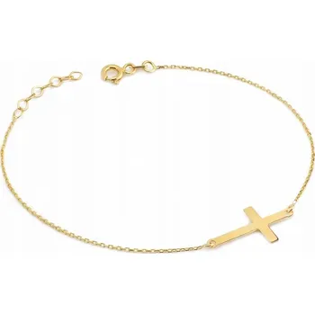 Náramek Zlatý náramek 585 Celebritka KŘÍŽEK jako dárek
