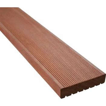 Terasové prkno Exotická terasová prkna BANGKIRAI 25x145x4890 mm - Profil Jemná/hrubá drážka | Exotické dřevo