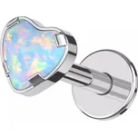 Šperky4U Piercing do brady - labreta titan, opál - TIT1587-OP17