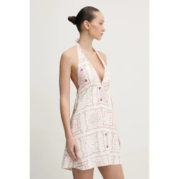 Dámské šaty Lněné šaty Hollister Co. KI359.5067.108 béžová 01X, vel. XL