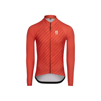 Cyklistické oblečení Kalas Pánský cyklistický dres MOTION Z4 | Dres dlouhý rukáv | Coral Red Kalas velikost: 7 ( 3XL)
