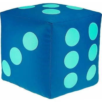 Taburet Dětský taburet KOSTKA 35 cm - tyrkysová + mentolová