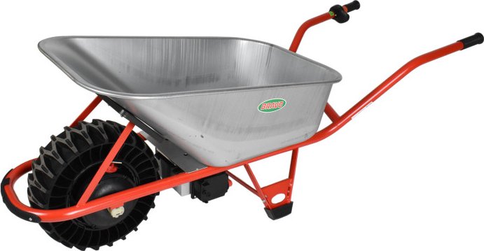 Motúčko PLUS POWER - elektrické kolečko Pozinkovaná korba 100 l Standardní rám Lamelová 16 cm