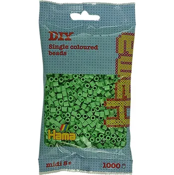 Dětské navlékací korálky HAMA Zažehlovací korálky MIDI jarní zelená - 1000 ks
