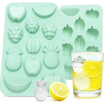 Tvořítko na led SILIKONOVÁ FORMA NA LEDOVÉ KOSTKY TVAR OVOCE FORMIČKA NA LED BARVA