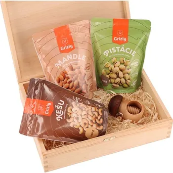 Dárková krabička Dárková sada oříšků s louskáčkem