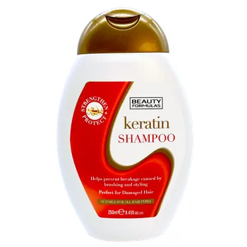 Šampon Beauty Formulas Šampón s keratinem pro poškozené vlasy 250ml