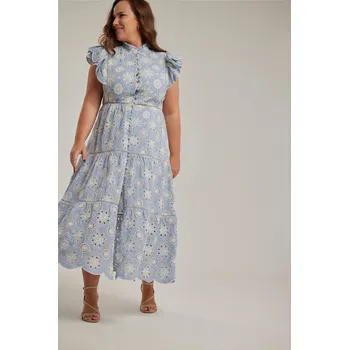 Dámské šaty Šaty Tova Carol světle modré krajkové Velikost: 40