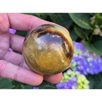 Přírodní kámen Koule ze septarie Ø56mm 245g z Madagaskaru