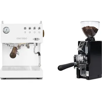Kávovar Ascaso Steel DUO PID, White&Wood + Eureka Mignon Libra 65 All…