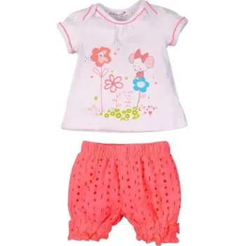 Kojenecká souprava set dívčí tričko, kalhoty, Minoti, LOVELY 1, holka - 80/86 | 12-18m