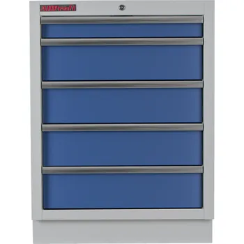 Celokovová dílenská skříňka PROFI BLUE s 5-ti šuplíky 680x458x910 mm - MTGC1305