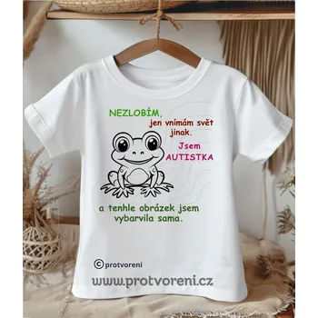Chlapecké tričko Tričko jako omalovánka Tričko k vybarvení, dětské, JSEM AUTISTKA, motiv ŽABKA, 1ks zvolte VELIKOST textilu ZDE:: 7/8 let Beagle