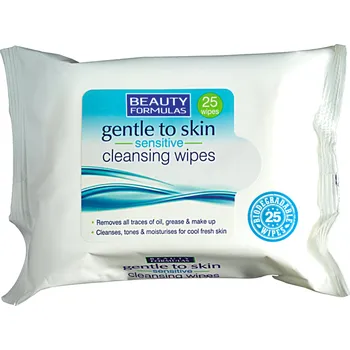 Papírový ubrousek Beauty Formulas Biologicky rozložitelné Čistící ubrousky na citlivou pokožku 25 ks