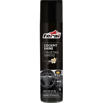 Čistič plastových dílů Feral Cockpit Shine – kokpit sprej s vůní vanilky 500 ml