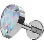 Šperky4U Piercing do brady - labreta titan, opál - TIT1588-OP17