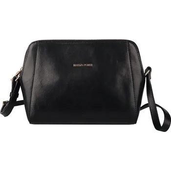 Kabelka Dvouoddílová luxusní černá dámská kožená crossbody kabelka Marta Ponti A19