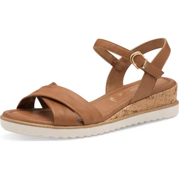 Dámské sandále Dámské sandály na klínku Tamaris 1-28106-42 305 hnědé 39