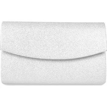 Kabelka Pevné třpytivé psaníčko 7146 stříbrné