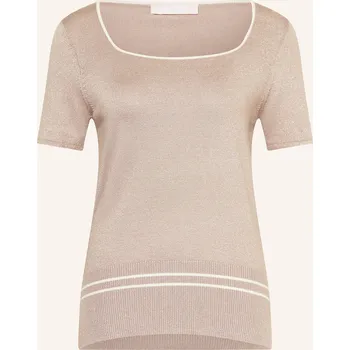 Dámské tričko Liu Jo Dámské Úpletové Tričko S Třpytivou Přízí, béžová, 34