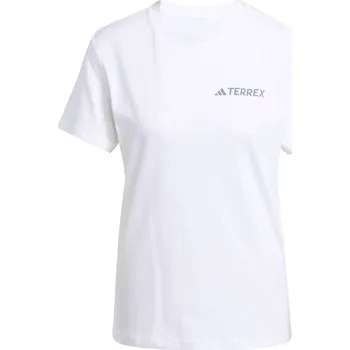Dámské tričko Dámské Tričko s krátkým rukávem ADIDAS TX MOUNTAIN TEE JW3562 – Bílá XL