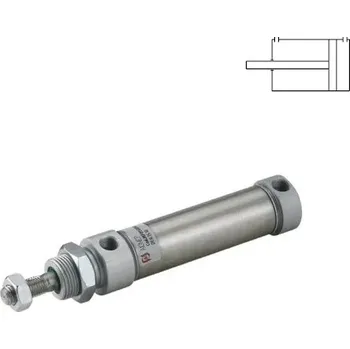 Ventil AIGNEP MFN PNEUMATICKÝ DVOJČINNÝ VÁLEC - vývody 90°, Dn25, zdvih 200 mm, B= M22X1,5, A=M10x1,25, 1-10 Bar