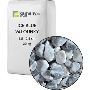 Zahradní dekorace Kameny.cz Ice Blue valounky Vyberte si balení: 20 kg