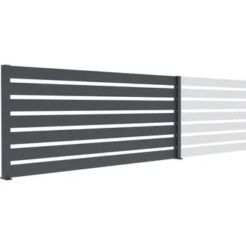 Plot Hliníkový plot s výplní – lamely 20×100 mm – rozměry (v×š): 0,9×2 m - modul základní