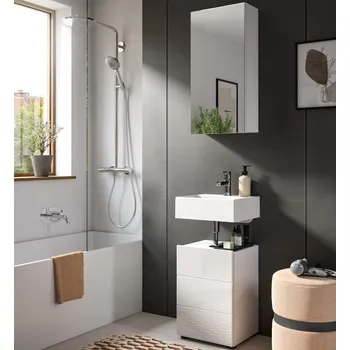 Koupelnový nábytek Koupelnová sestava (2 díly) Vira, 38 cm, bílá lesk