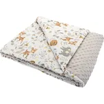 Bomimi Deka Minky 100 x 75 cm lesní zvířátka béžová