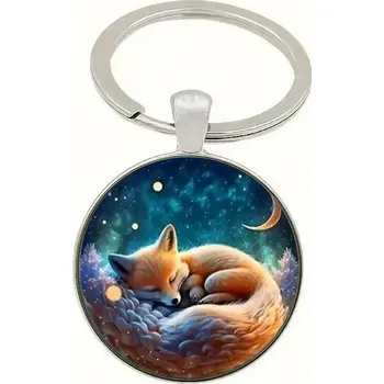 Přívěsek na klíče - Spící liška