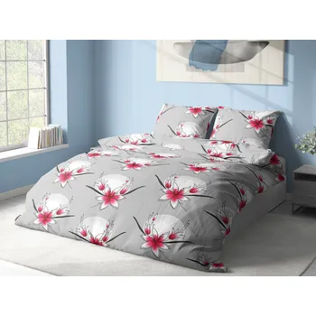 Povlečení Aaryans bavlněné povlečení Lily šedé 140x200/70x90cm