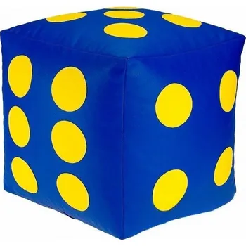 Taburet Dětský taburet KOSTKA 35 cm - modrá + žlutá