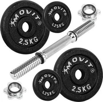 Jednoruční litinová činka MOVIT - 10 kg