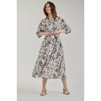 Dámské šaty Šaty Tova Zephyr béžovo šedé košilové Velikost: 36
