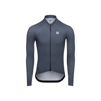 cyklistický dres Kalas Pánský cyklistický dres PASSION Z4 | Dres dlouhý rukáv TEMPS | Steel Grey Kalas velikost: 4 (L)