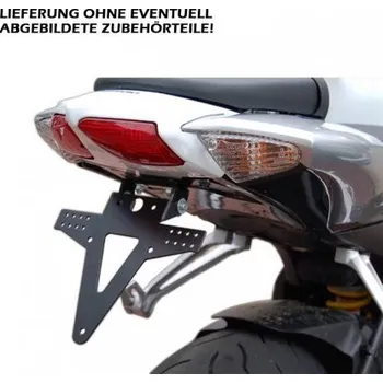 Držák SPZ HSM Držák SPZ SUZUKI GSX-R 600/750 08-10, nastavitelný, černý, s držákem odrazky