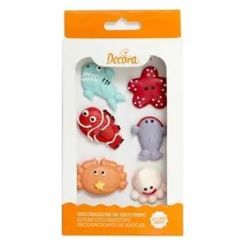 Přisada na vaření a pečení 6 ks cukrových dekorací Mořská zvířata - Decora