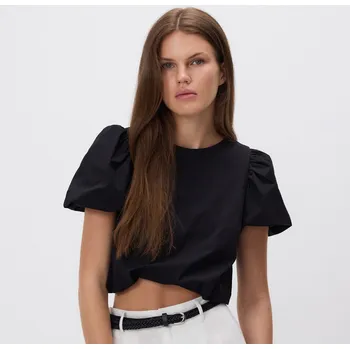 Dámské tričko Reserved - Halenka s balonovými rukávy - černý - 541GA-99X - 541GA-99X-M