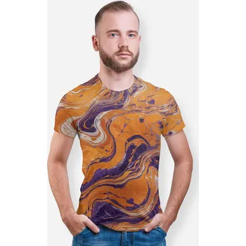 Pánské tričko UTOPY Pánské sportovní tričko Pumpkin Marble Velikost: 4XL