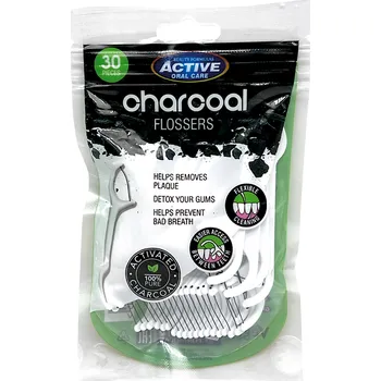 Zubní nit Beauty Formulas Zubní nitě s aktivním uhlím 30ks