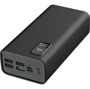 Powerbanka Powerbanka 30000mAh S LCD displejem 22,5W PD Barva: Černá