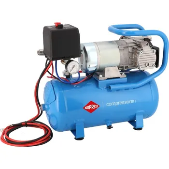 Kompresor Airpress Automobilový kompresor 12V DC 12-180/15 10 bar 0.75 KM/0.55 kW 144 l/min 15 l bezolejový dvoupístový 36587