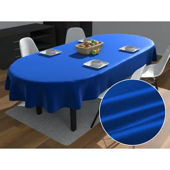 ubrus Saténový oválný ubrus polyesterový Satén LUX-053 Královská modrá 50x100 cm