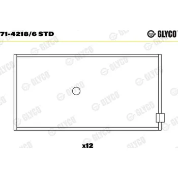 Ojnice Ojniční ložisko GLYCO 71-4218/6 STD